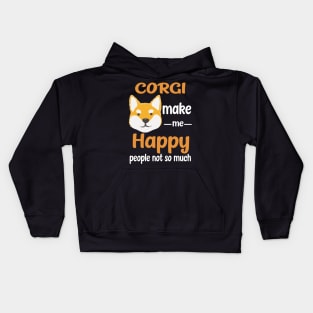 Corgi Make Me Happy (215) Kids Hoodie